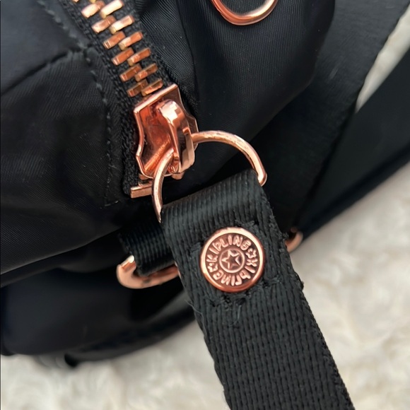 Kipling Bina Nylon Black Crossbody Bag with Adjustable Strap - Picture 6 of 11